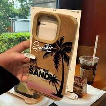 Funda de alta calidad para phone con diseño de atardecer, coco y mar. Compatible con phone XS, 14 Plus, 11 Pro, 15, 12, 16 y 13. Funda de piel sintética suave y resistente. - Colores mixtos 1 - Ver 5