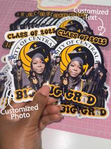 96 Customized Person/Pet Photo Stickers | Personalized Sticker Gifts | People, Dogs, Cats, Etc. | Personalized Facial Stickers | Die Cut Vinyl Waterproof | Free Shipping - White Sticker 1 - View 3