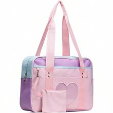 Kawaii Ita Bag Japanese School Bag Cute Tote Bag Large Shoulder Anime Heart Purse - Dây đeo màu hồng - Xem 1