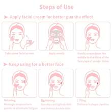 Gua Sha Facial Tools, Rose  Guasha Tool For Face & Eye, Puffiness Reducing & Jawline Sculpting Face Gua Sha Tools For Skin Care Woman GuaSha Stone Tool, Pink - Màu Hồng baby - Xem 4