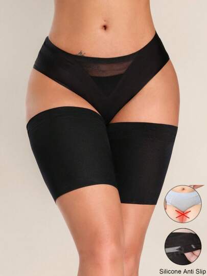 2 sztuki damskich opasek na uda przeciw otarciom, elastyczna taśma z żelu krzemionkowego, ochrona przed otarciem, ocieplacz na nogi, antypoślizgowe bandaże na uda