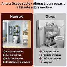 3-Tier Metal Over-The-Toilet Shelf For Towels And Shampoos - 彩色 - 查看 4