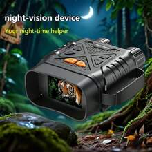 Binoculares de visión nocturna infrarroja HD 1080P con pantalla IPS de 2.8", zoom digital 10X y alcance de 800m - Lente de 50mm, recargable 2000mAh, captura de fotos/video para caza, camping, patrullaje de (Negro), Binoculares para caza