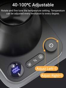 Electric Kettles, Gooseneck Electric Kettle, ±1℉ Temperature Control, Stainless Steel Inner, Quick Heating, For Pour Over Coffee, Brew Tea, Boil Hot Water, 0.9L, Black - Xem 8