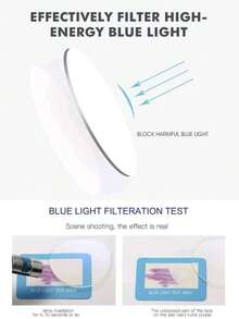 1 件女士眼镜，2025 新款方形大框休闲简约透明个性化百搭讨人喜欢，适合日常电脑、阅读、游戏使用 - 白色 - 查看 3