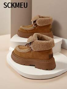 SCKMEU زوج بوت رياضية كاجوال للنساء ، بوت رياضية بسيكولة سميكة باللون الأبيض ، بوت مسطحة للبس الخارجي للطلاب - أصفر - مشاهدة 1