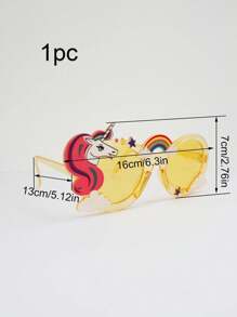 1pc/2pcs Unicorn Birthday Party Photo Props Fashion Glasses, Cute Pegasus Party Decorations For Kids, Teens And Adults