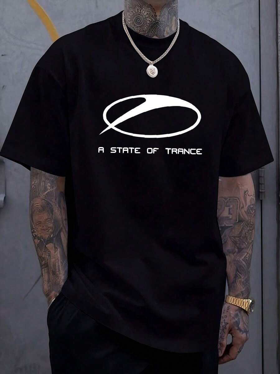 180g Pure Cotton A STATE OF TRANCE ASOT TRANCE ARMIN VAN BUUREN T-SHIRT SHIRT MEN WOMEN UNISEX LP Stretched Casual Print Round Neck Short Sleeve Homme Graphic Slightly Unisex Breathable For Women Top For Everyday Wear Summer Comfortable Versatile Soft Fashion Designer Clothes Streetwear Stylish
