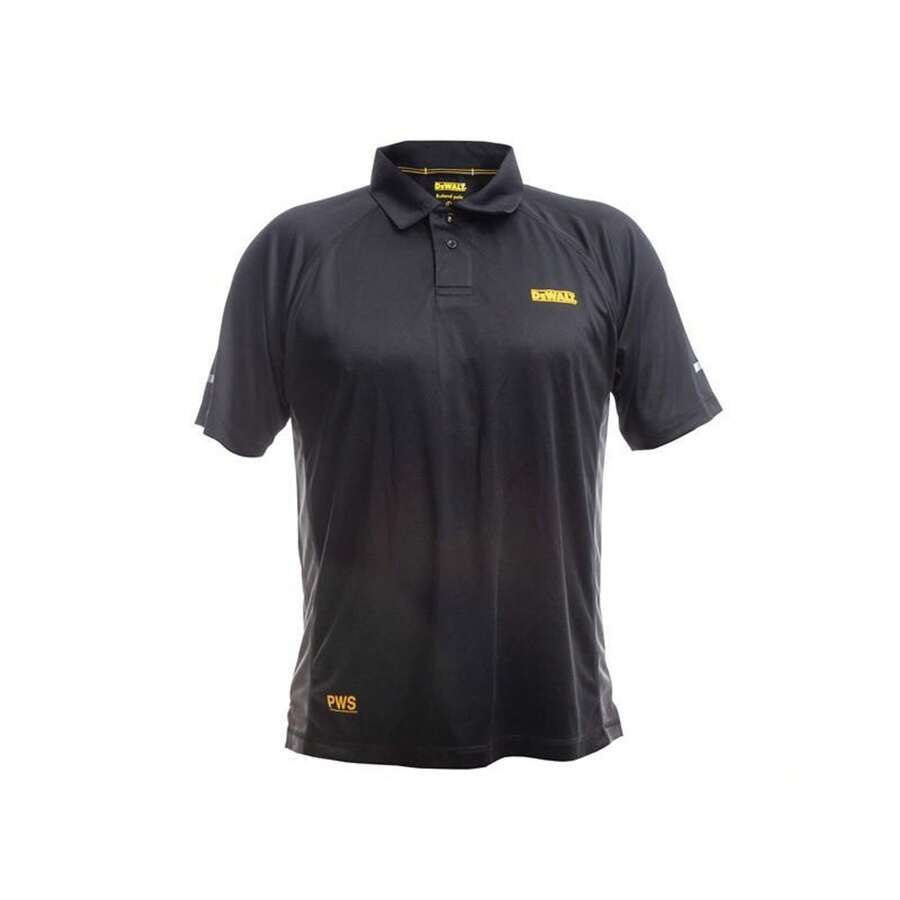DEWALT Rutland Performance Polo Shirt (Black/Grey) - (TK7573) - Black - View 1