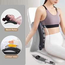1 Stück stabiler Rücken-Strecker Massagegerät, tragbare Taille Stützmassage Platte, Yoga Lendenwirbelstütze Dehnungsplatte, Körpermuskel Entspannungsmassagegerät, Rücken- und Nackenunterstützung Strecker Massagegerät, Rückenöffner, Rückenstrecker für Büro, Alltag, Reise, Yoga