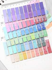 200pcs/Pack Colorful Transparent Index Sticky Notes, Office Supplies, Label Paper, Student Learning Supplies, Memo, Back To School Essential