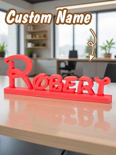 1pc Customized Office Desk Nameplate, Personalized Desk Nameplate, Custom Nameplate, Office Desk Nameplate, Teacher Office Desk Nameplate, Lawyer Nameplate, Boss Gift, Coworker Gift, Multifunctional, Decorative, Reusable, Unique, Customized, Employee, Client, Student, Business, Work, Office