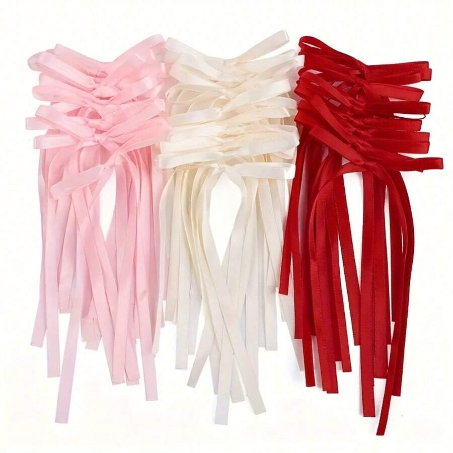 5/10/20 nơ ruy băng, đồ trang trí tự làm, đồ dùng tiệc sinh nhật, phụ kiện tóc cưới, đồ trang trí bàn tiệc ngày lễ, thích hợp để trang trí bánh cưới, trang trí nhà cửa, nơ và ruy băng theo mùa - Nhiều màu - Xem 1