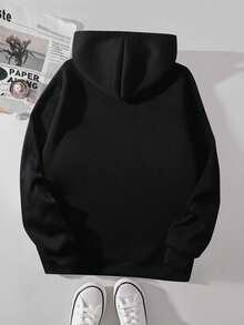 Graphic Women'S Casual Sweatshirt| Printed Hooded Pullover With Long Sleeves And Pocket, Warm For Autumn And Winter, Exquisite Gift For Family And - màu đen - Xem 6