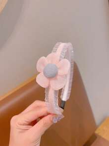 3pcs Teen Floral & Bow Decor Non-Slip Headbands, Sweet & Cute Hair Accessories - Pink - View 3