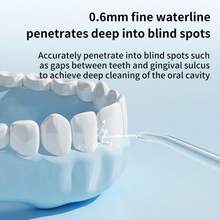 Idropulsore elettrico, irrigatore orale portatile senza fili, con 4 ugelli e 3 modalità, filo interdentale elettrico per la cura orale domestica, perfetto per viaggi, trasferte di lavoro, festival, opzioni regalo