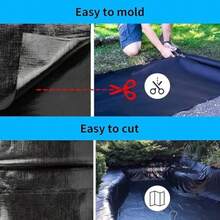 HDPE UV Resistant Garden Pond Liner 7x10ft 14.5Mil Thickness For Fish Ponds Streams Fountains And Waterfall