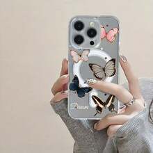Teléfono: Este es un nuevo teléfono magnético de acrílico transparente compatible con phone 16 Pro, 15/14 Plus y 13/12/11 Pro. Cuenta con un diseño clásico transparente y resistente a los golpes, ideal tanto para hombres como para mujeres. - Colores mixtos 1 - Ver 4