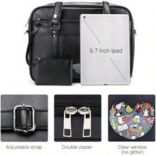 Kawaii Ita Bag Japanese School Bag Cute Tote Bag Large Shoulder Anime Heart Purse - Pu Black With Straps - View 7