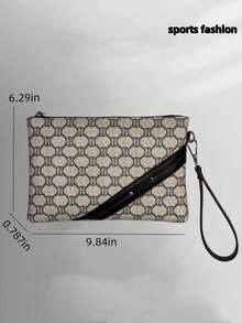 Túi xách tay thời trang dành cho nam giới, ví đựng điện thoại và tiền xu dung tích lớn, túi clutch chống thấm nước kiểu dáng công sở thường ngày. - màu đen - Xem 5