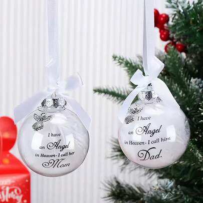 1pc/3pcs/6pcs Christmas Hanging Decoration Ball Pendants Angels, For Christmas Party Memorial Ornament XMas Tree Hanging Decorative Supplies