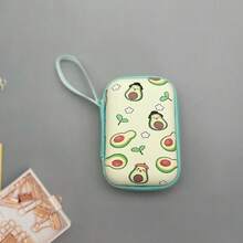 1 件 EVA 材质可爱水果图案拉链耳机盒，有趣设计的充电器收纳盒，适用于 、蓝牙耳机、电缆、USB 驱动器和其他小型电子设备，防摔，多功能数码配件收纳盒，便携式旅行零钱包，适合假日旅行、户外活动电缆收纳盒充电器配件旅行必需品 - 彩色 - 查看 13