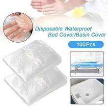 100pcs/Pack Disposable Transparent SPA Massage Therapy Bed Sheets, Waterproof Beauty Bed Cover, Table Cloth - Multicolor - View 2