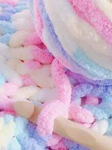 250g Diy Multicolores Fils Chenille Pour Tricoter Et Crocheter Couverture Coussin Épaisse Ligne Douce Et Chaude, Écharpe Ligne De Crochet