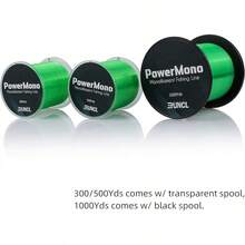 RUNCL PowerMono - Línea de pesca monofilamento 300/500/1000 yardas - Máxima fuerza, amortiguador, suspensión en agua, amigable con nudos, línea de pesca overol de 3 a 35 libras, baja y alta - Verde - Ver 11