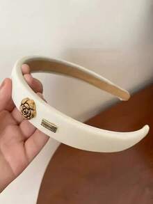 Diadema con flores blancas, accesorio de cabello versátil y casual para uso diario, accesorios para el cabello, banda para el cabello, aro para el cabello, diadema para mujeres, atuendos de otoño