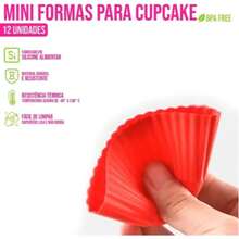 Kit Of 12 Silicone Mini Cupcake Molds, Muffin Cake, Baking Pan, Cupcake - Multicolor - View 8