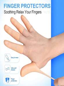 5 件/10 件/15 件可修剪凝胶手指保护套，硅胶指尖套，可重复使用柔软有弹性的手指套，适用于 DIY 工艺品、家庭清洁手指套