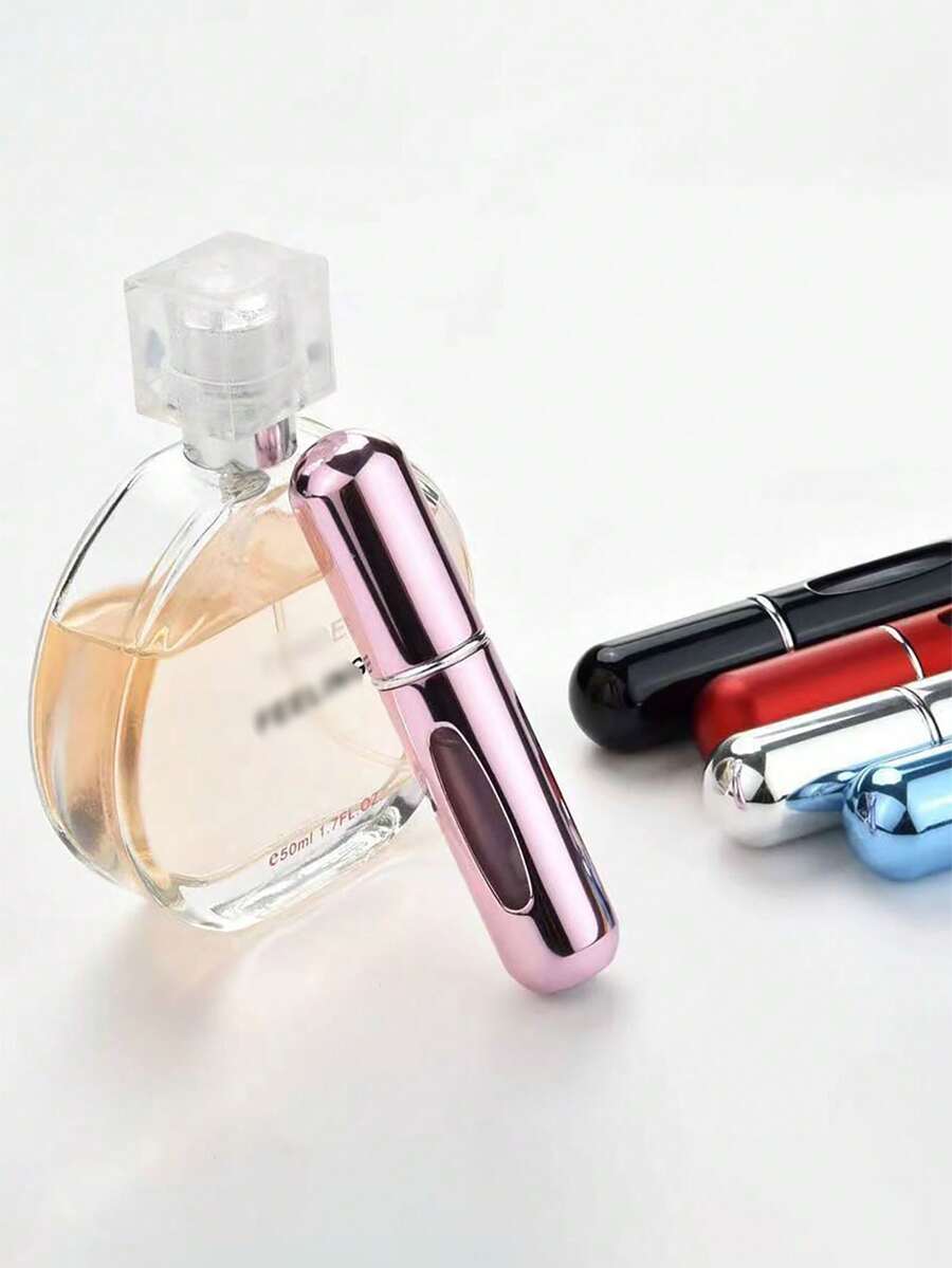 1/3/5/6/10 chiếc, Chai xịt nước hoa hồng 5ml có thể nạp lại, Chai nước hoa du lịch di động, Bình xịt nước hoa, Lọ đựng mẫu nước hoa mini - Hồng - Xem 1