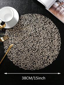 Bộ 1-8 tấm lót bàn và khăn trải bàn rỗng màu vàng, có thể giặt, dễ vệ sinh, lau sạch, chống trượt, chịu nhiệt, thảm bàn ăn, trang trí tiệc cưới ngày lễ - nhiều màu - Xem 14