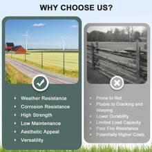 5 Pack Metal Fence Post, 7 Feet Heavy Duty Garden With U-Post, No Dig Garden Fence Stakes For Temporary Fencing, Corner Anchor - 綠色 - 查看 7