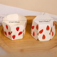 100 个优雅方形/六角形纸质松饼衬垫 - 圣诞主题纸杯蛋糕烘焙杯，适用于派对、婚礼、生日 - 底部直径 4.8 厘米 - 彩色 - 查看 11