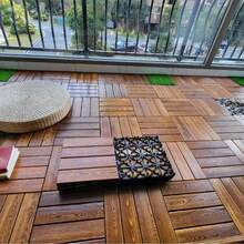Anti-Corrosion Carbonized Wood Outdoor Garden Interlocking Thick Flooring, Indoor & Outdoor Patio Flooring - Multicolor - View 1
