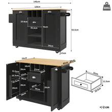 Storage Islands & Carts - Black - View 6