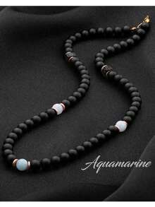 Collar de cristal natural con piedra de lava, collar para hombres, collar de piedras preciosas personalizado, regalos para él, regalos para ella