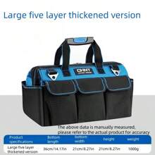 1pc Extra Large Tool Bag, Made Of Thickened Canvas, Suitable For Electrician, HVAC Repair Tools, With Shoulder Strap Storage - Multicolor - View 14