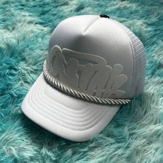 SYNA WORL Hat For Men Women, Vintage Letter Trucker Hat Hip Hop Baseball Cap Dad Hat