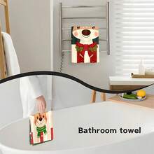 1set/2pcs/100pcs Christmas Deer Pattern Kitchen Rags And Dish Towels, Suitable For Interior Decoration In Restaurants, Kitchens, Bathrooms, Party Decorations, And Can Be Used As Holiday Gifts - Multicolor - View 9