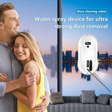 PuRuiKai Auto Water Spray Window Cleaning Robot - Automatic Window Washer With 10pcs Cleaning Cloth, Remote Control, Ideal For Home Use Robotic Window Cleaner - White - View 8