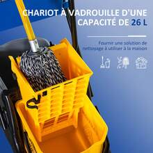 Chariot de nettoyage et accessoires - Jaune citron - Voir 2