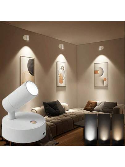 Rechargeable Touch Control Wireless Wand Mount Verlichting Fixture Made Of Metal, Adjustable s, No Wiring Required, Living Room Bedroom Entrance, Office