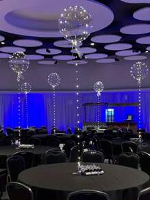 1/5/10 LED Glitter Bubble Balloons, Clear Glow Balloons For Birthday Decorations, Wedding Decorations, Anniversaries, Holiday Celebrations, Proposals, Parties, Graduation Summer Gifts Beach Back To School Supplies Room Decoration