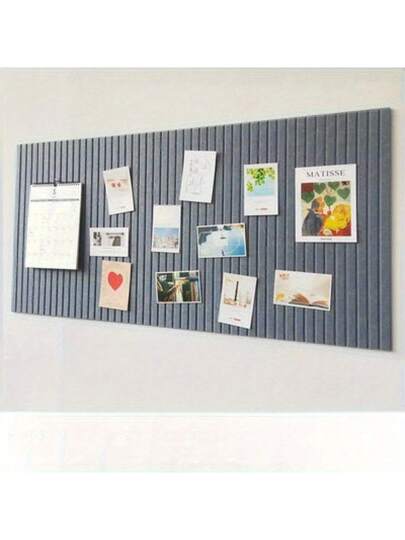 1pc 40*60cm Vertical Grooved Felt Board, Nordic Creative Message Photo Background Wand Work Display Wallpaper Paper Stickers Room Kitchen Bedroom Living