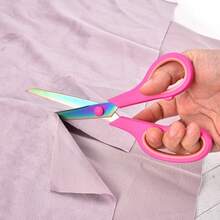 1pc Titanium Coated Multipurpose Stainless Steel Office Scissors, Household Scissors, Stationery Scissors, Art Scissors