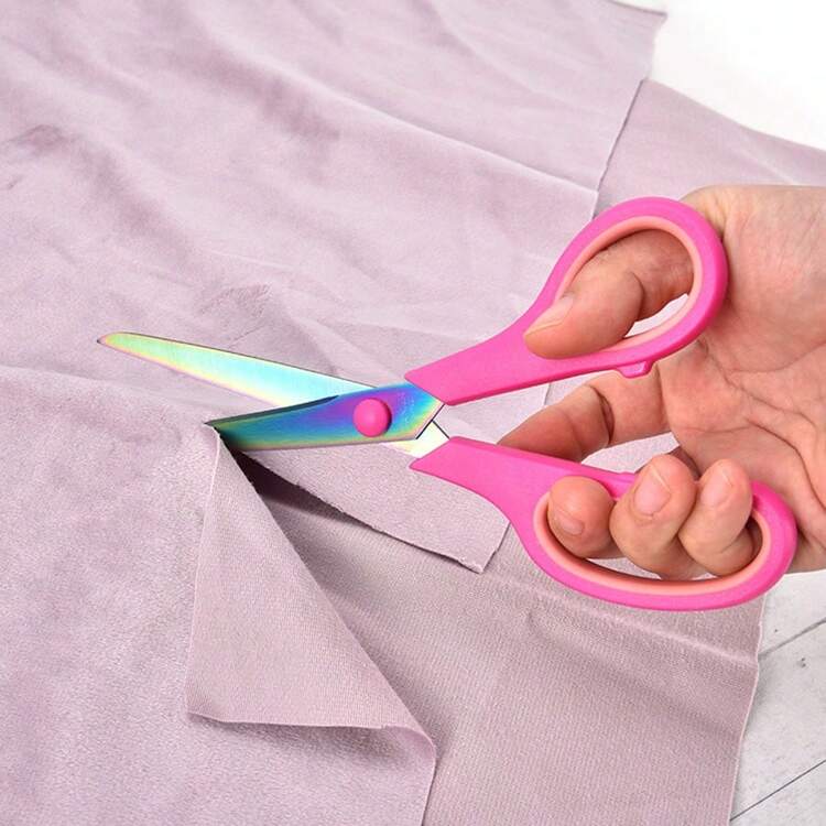 1 件钛涂层多用途不锈钢办公剪刀、家用剪刀、文具剪刀、艺术剪刀 - 彩色 - 查看 7