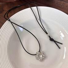 1 件时尚百搭花卉蜡绳项链，适合女士，独特设计颈链，2025 年新品 - 吊墜項鍊 - 查看 18